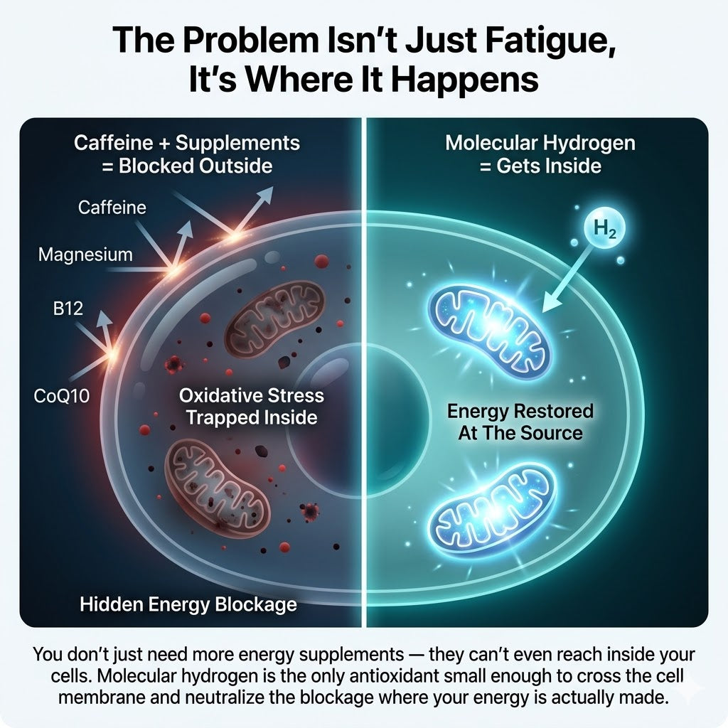 Molecular Hydrogen Tablets — End the 3PM Crash For Good